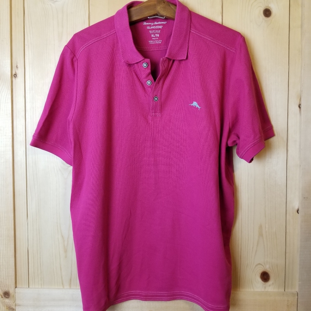 Tommy Bahama Islandzone Emfielder Trim Fit Pima Cotton Short Sleeved Polo Shirt
